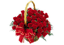 50 Red Roses Basket